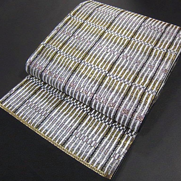 シンプルモダン 西陣織高級六通柄袋帯 綿芯仕立付 吉祥間道 伝統